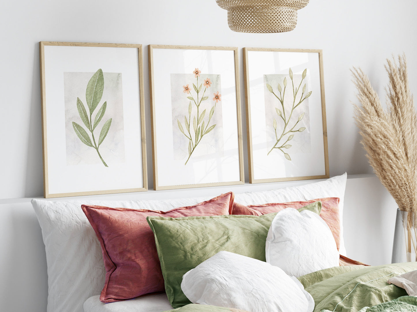 Set of 3 Botanical Watercolour Wall Prints