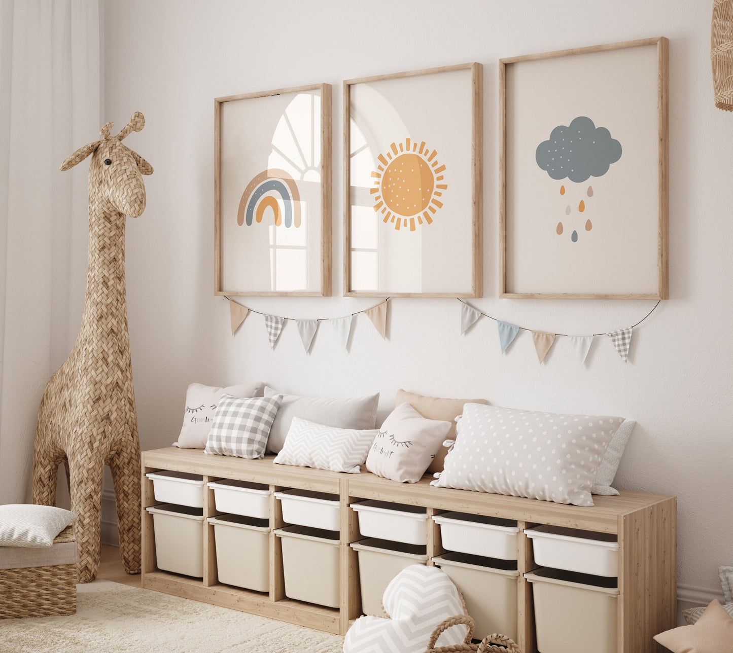 Set of 3 Boho Nursery Wall Prints