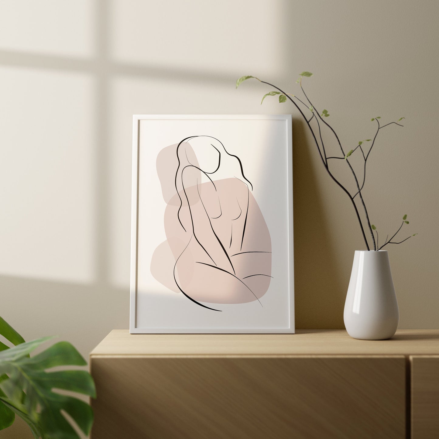 Set of 3 Blush Pink Wall Art Prints