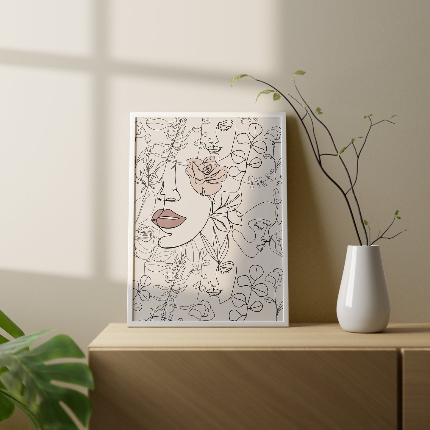 Set of 3 Pink Abstract Wall Prints