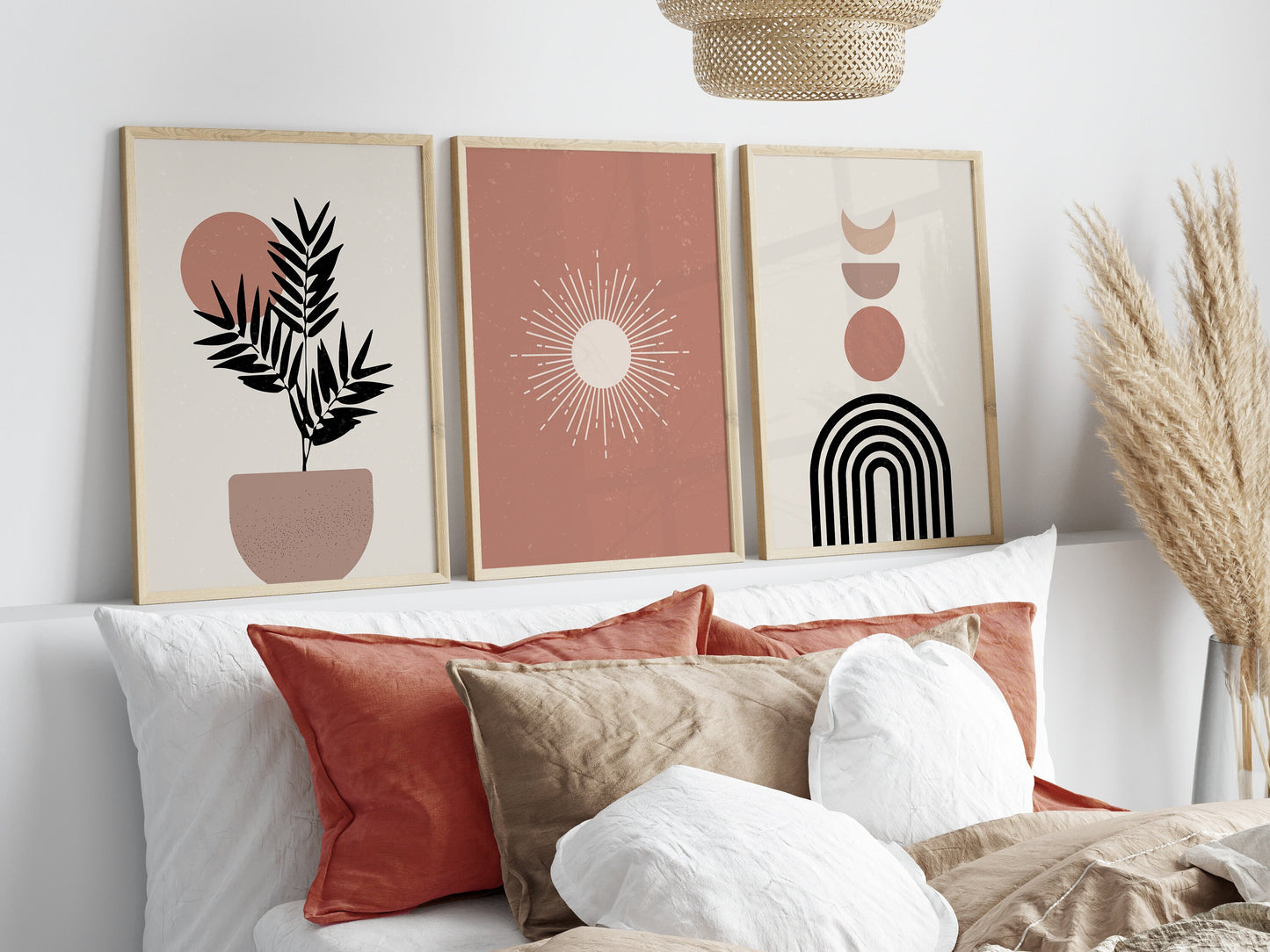 Set of 3 Boho Wall Art Prints