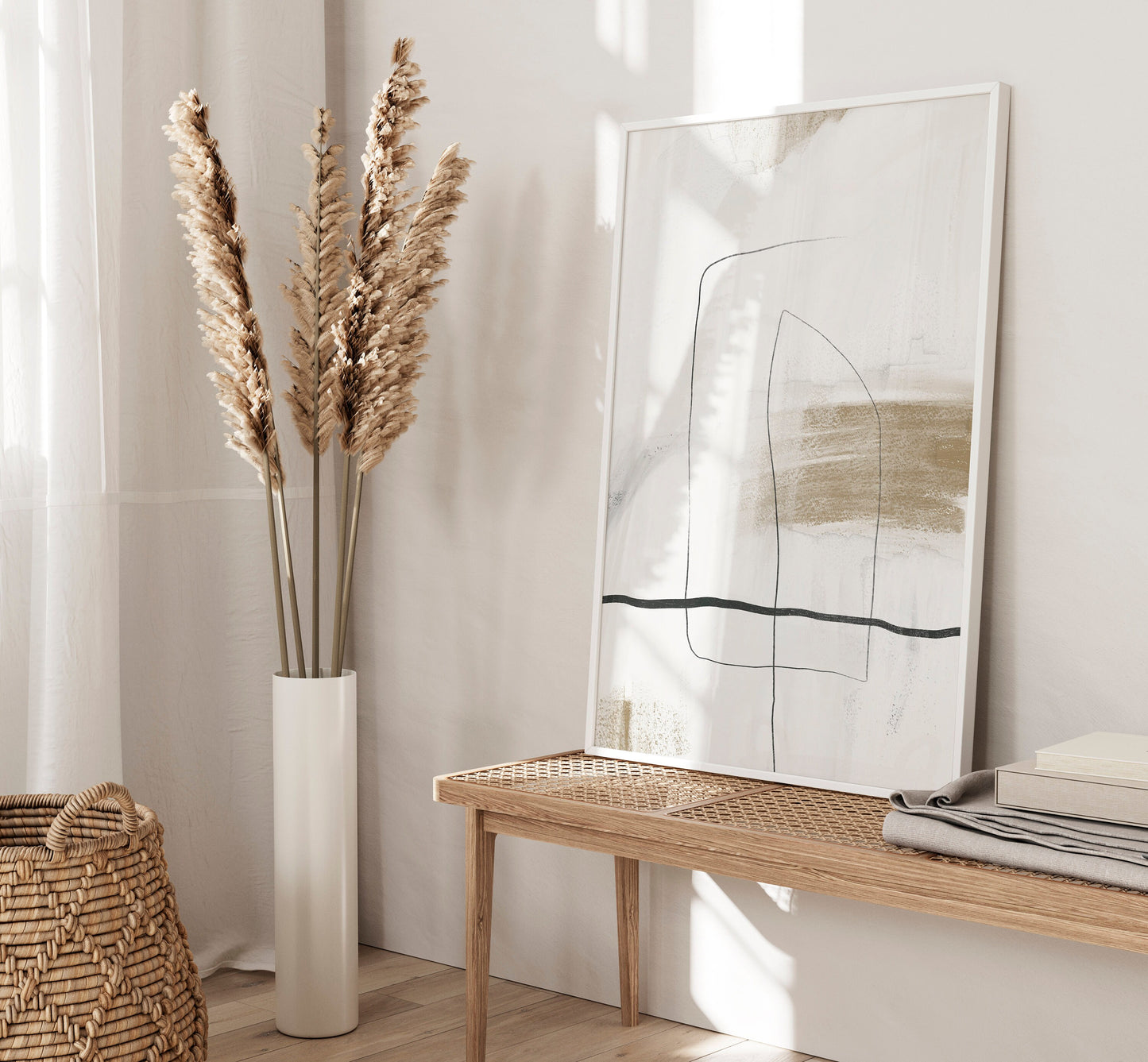 Set of 3 Neutral Modern Abstract Wall Art Prints
