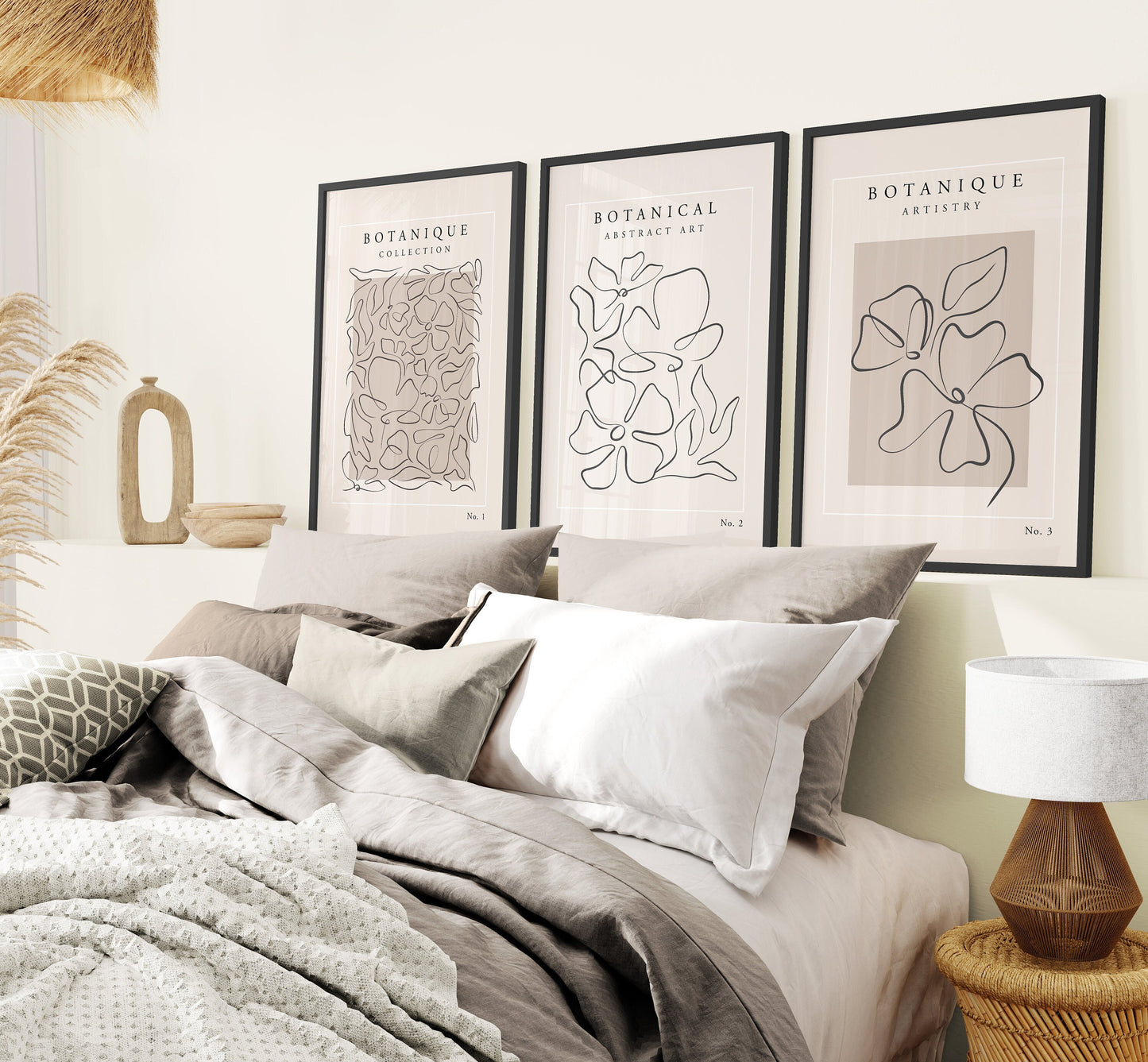Set of 3 Neutral Wall Art Prints