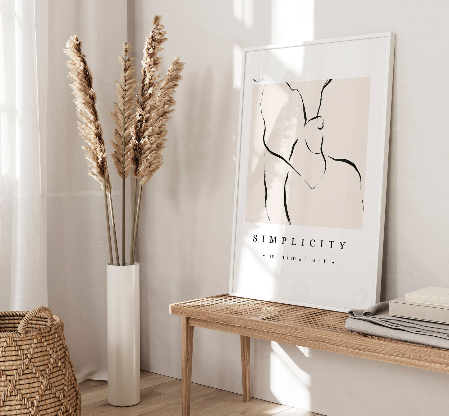 Set of 3 Neutral Modern Abstract Art Prints