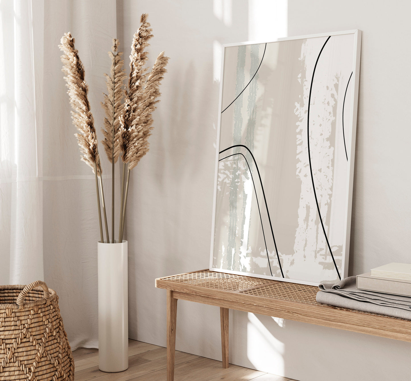 Set of 3 Neutral Abstract Wall Art Prints