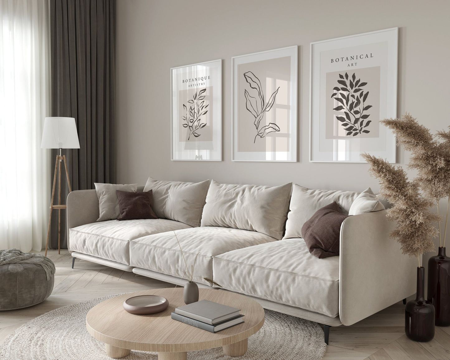 Set of 3 Neutral Wall Art Prints