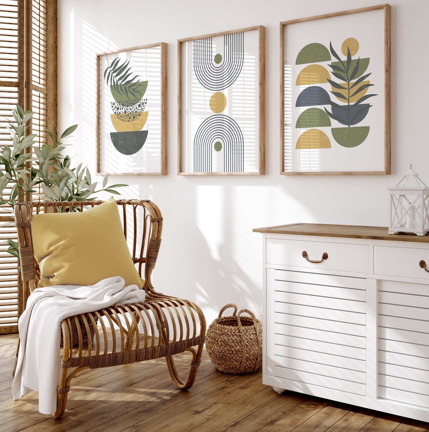 Set of 3 Modern Boho Wall Prints