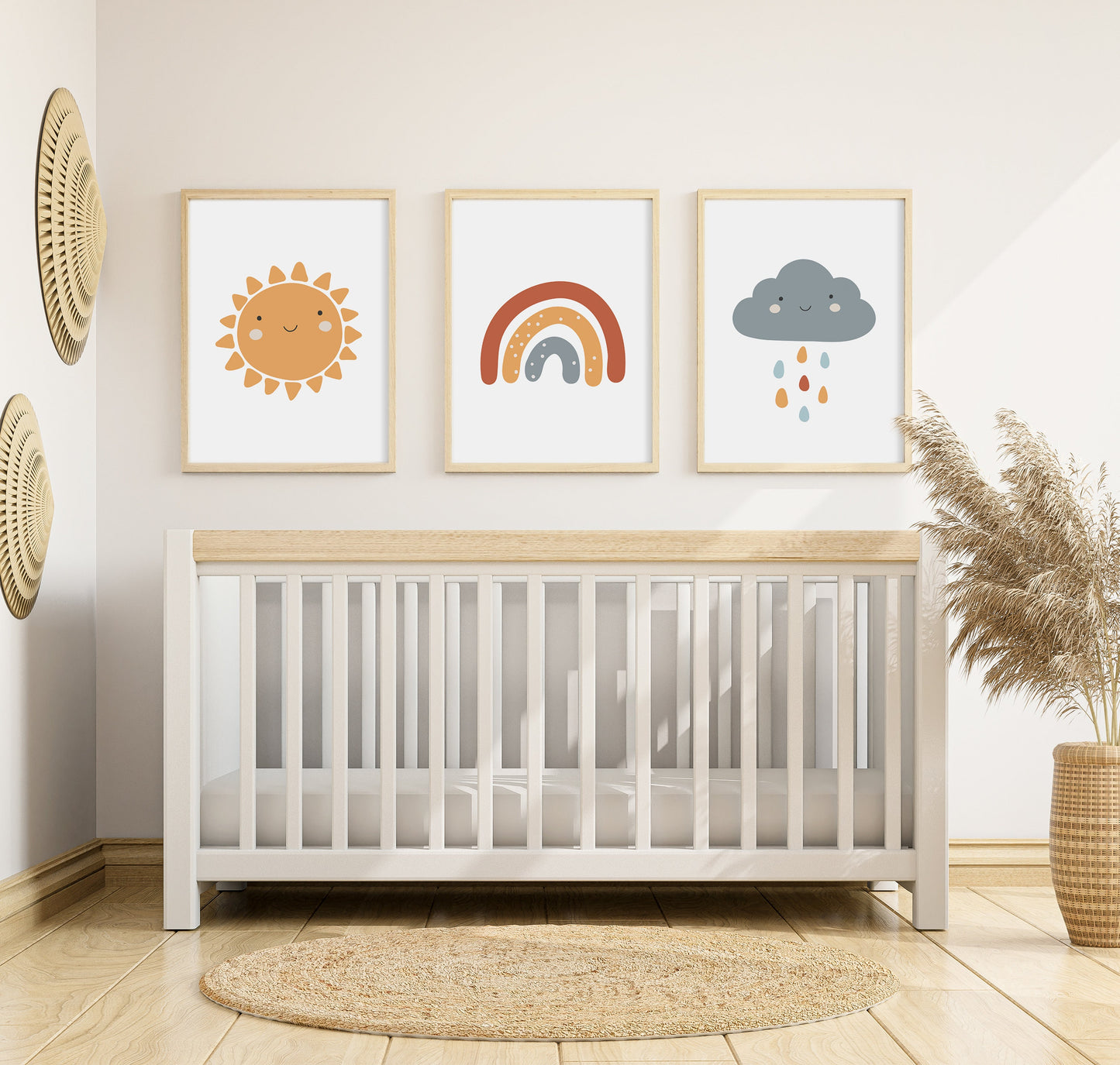 Set of 3 Boho Nursery Wall Art Prints