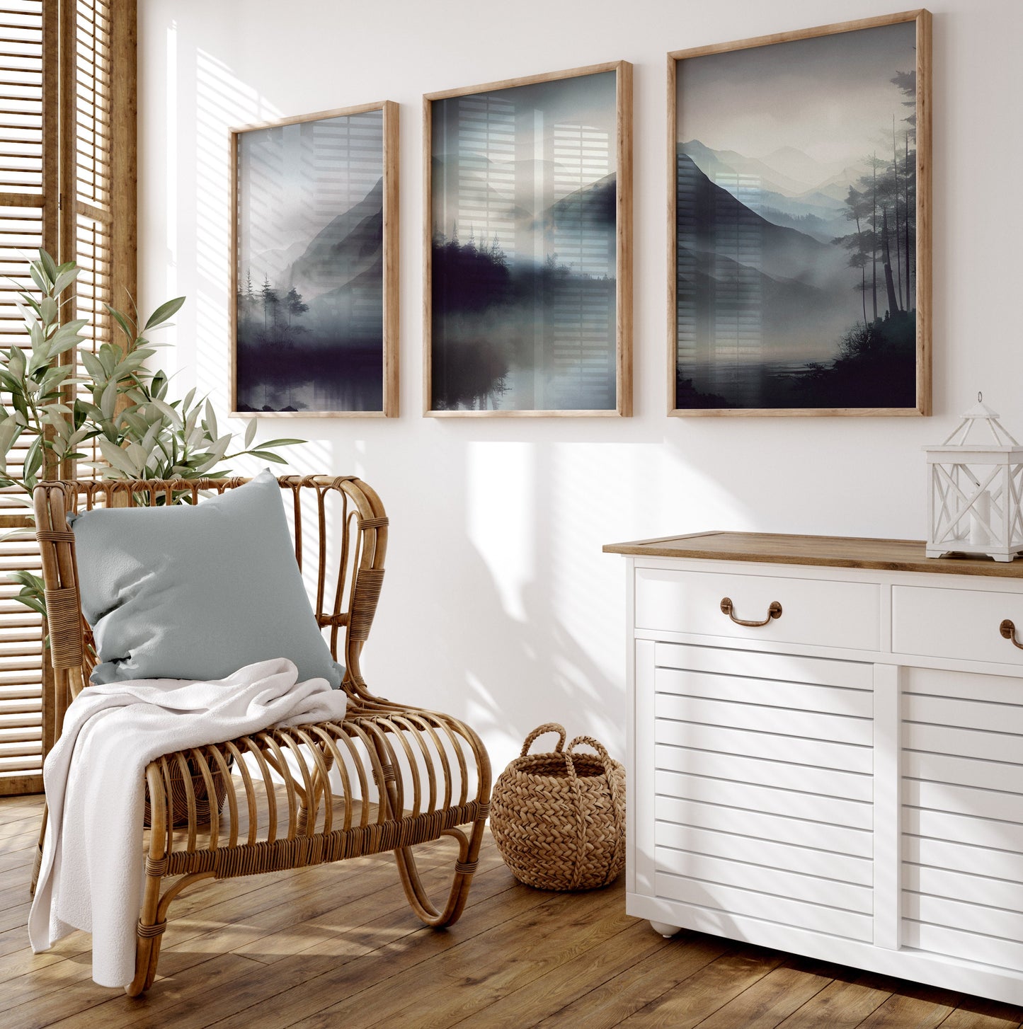 Set of 3 Watercolour Landscape Wall Prints