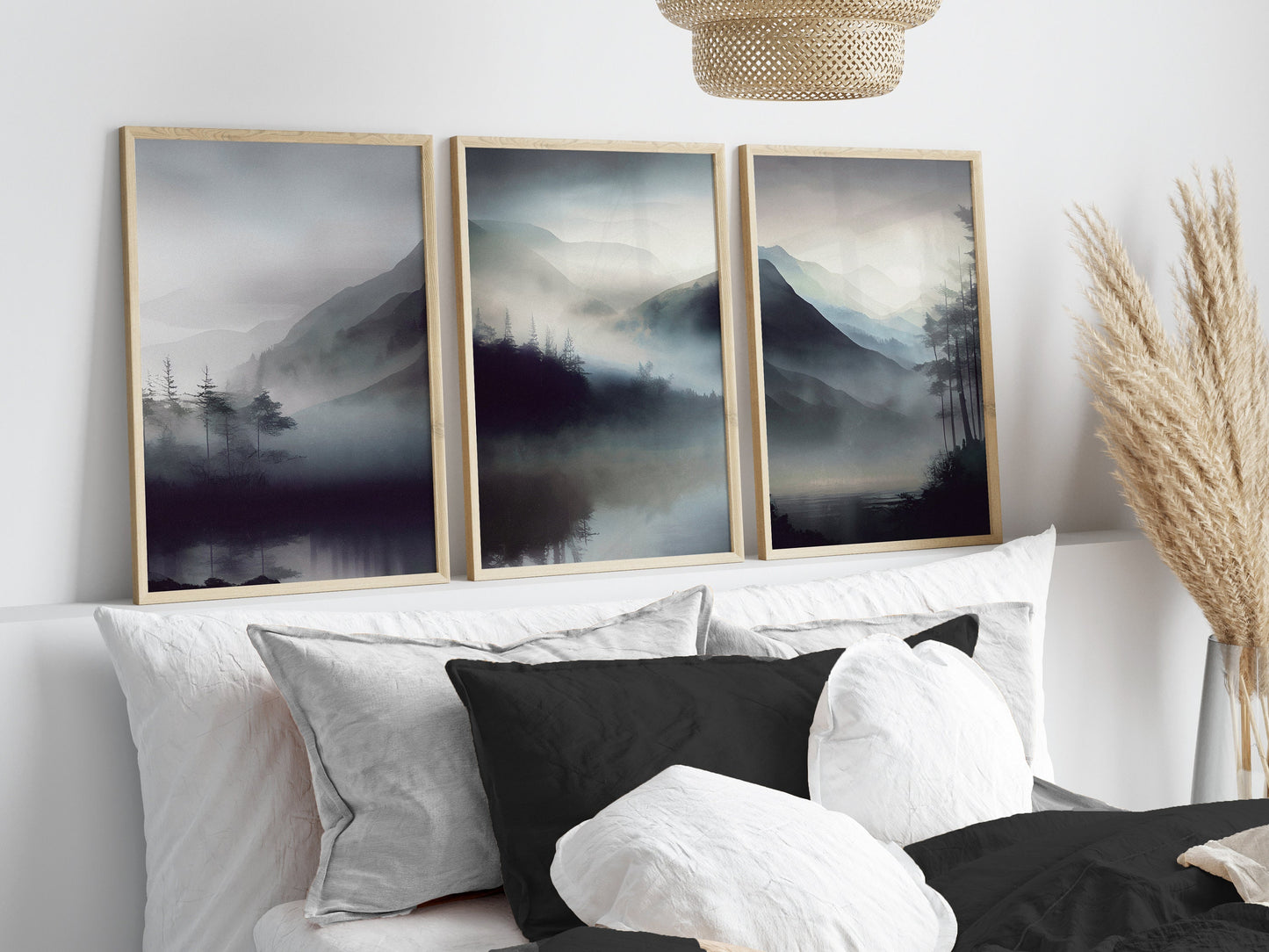 Set of 3 Watercolour Landscape Wall Prints