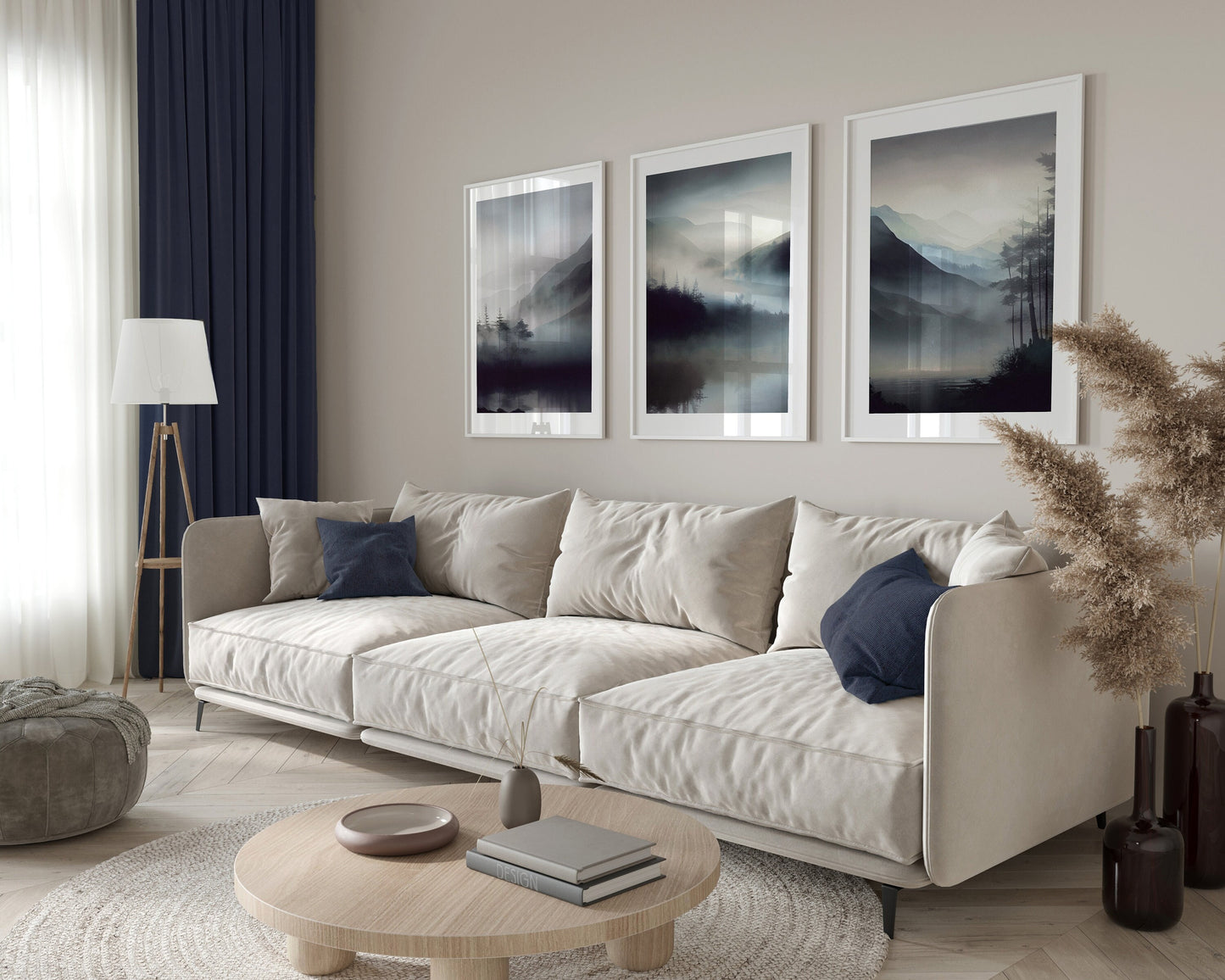 Set of 3 Watercolour Landscape Wall Prints