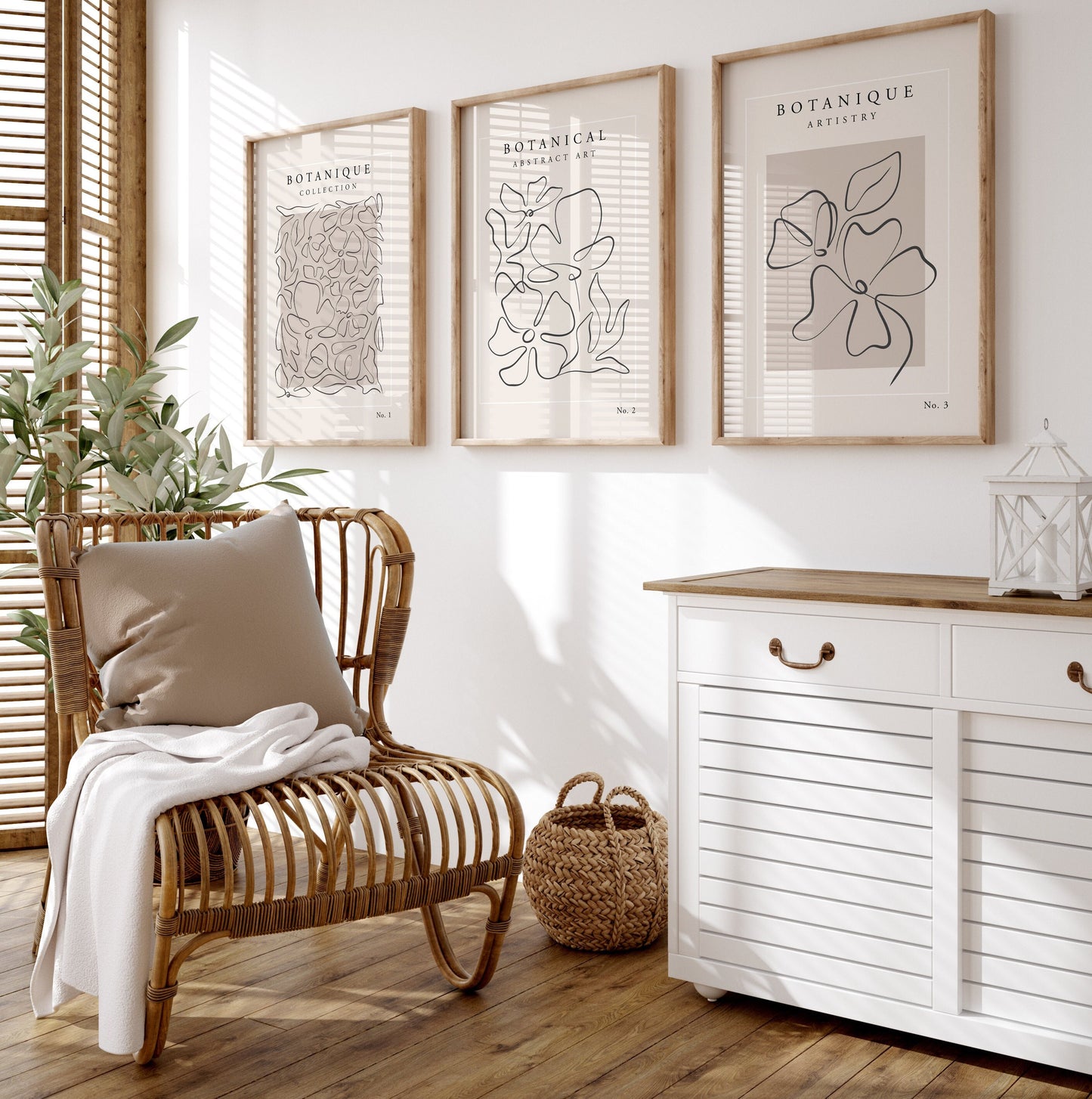 Set of 3 Neutral Wall Art Prints