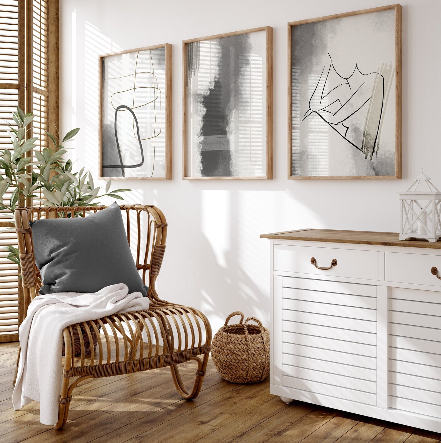 Set of 3 Modern Abstract Wall Art Prints