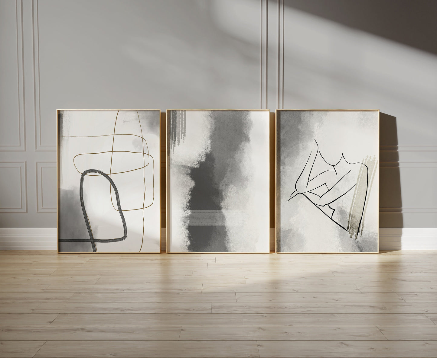 Set of 3 Modern Abstract Wall Art Prints
