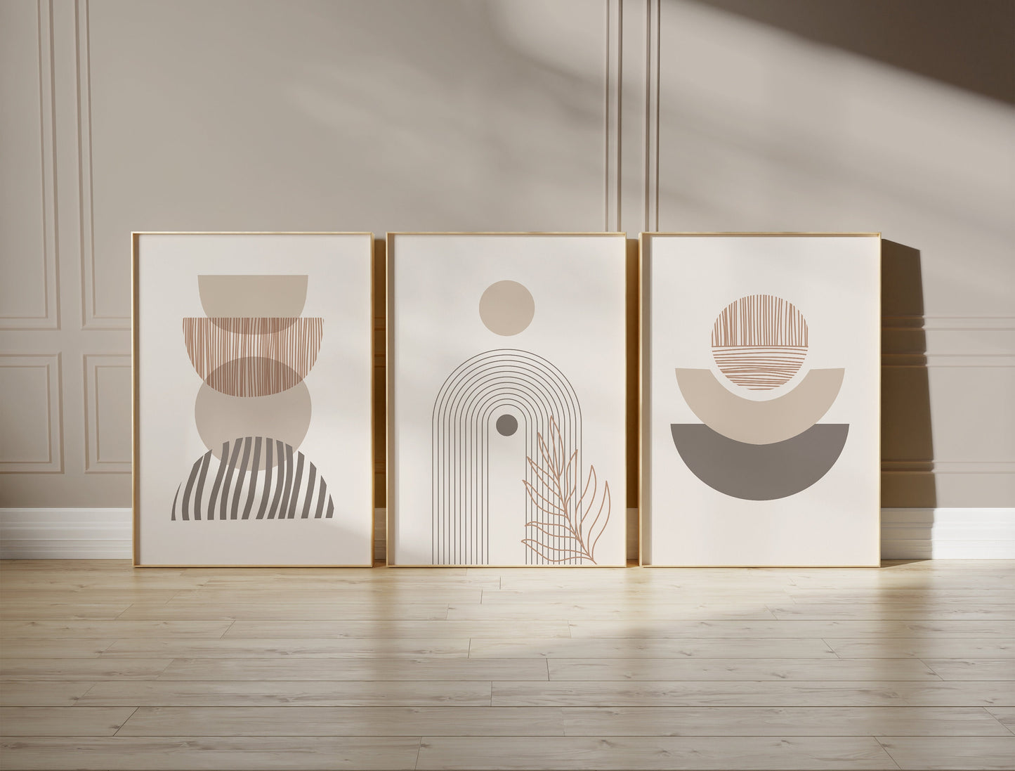 Set of 3 Neutral Boho Wall Prints