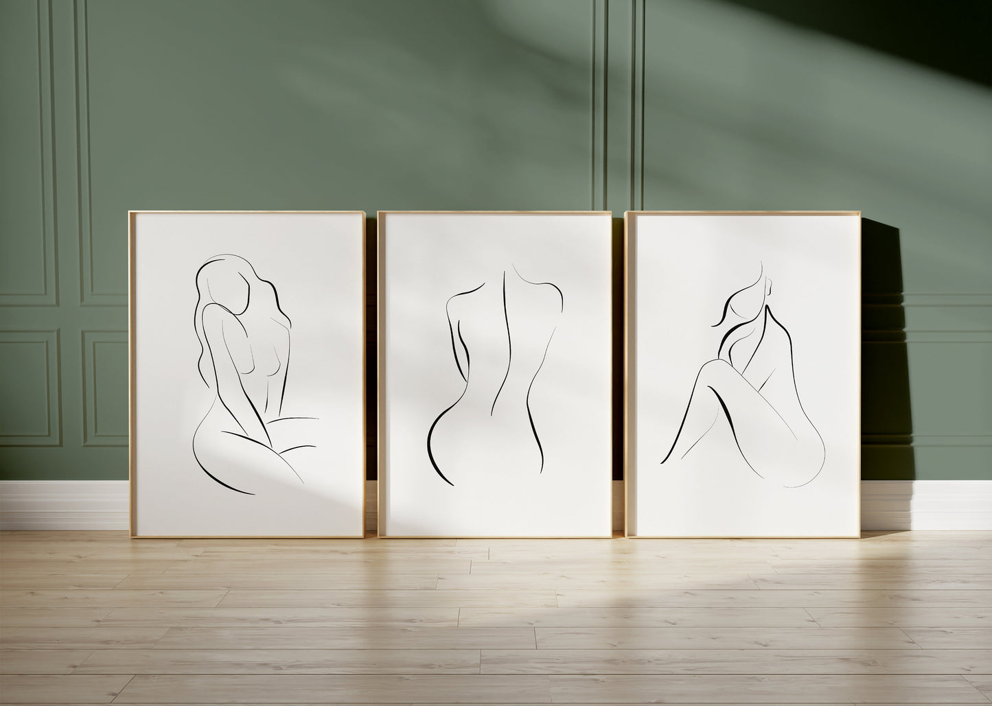 Set of 3 Minimalist Line Art Wall Prints