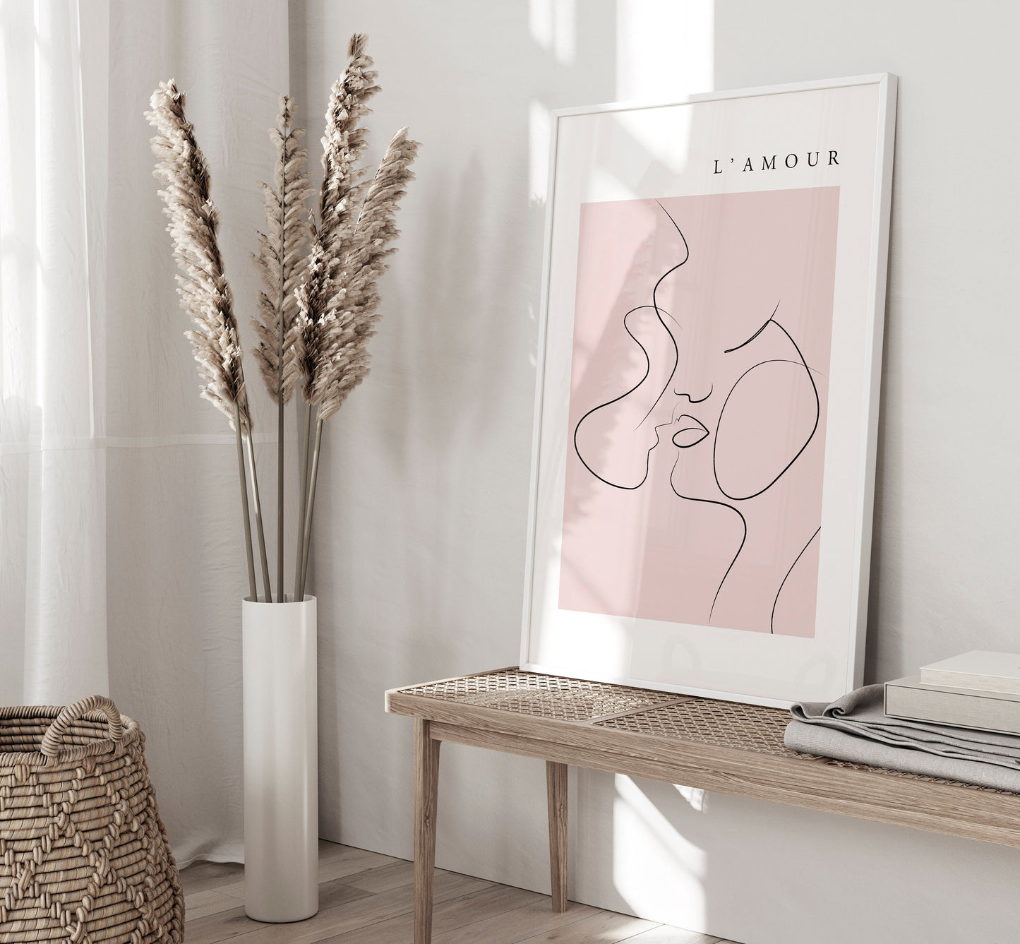 Set of 3 Pink Abstract Wall Art Prints
