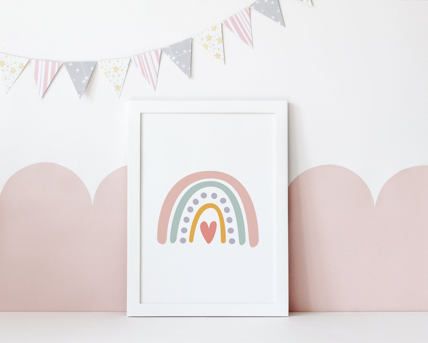 Set of 3 Pink Boho Nursery Wall Art Prints