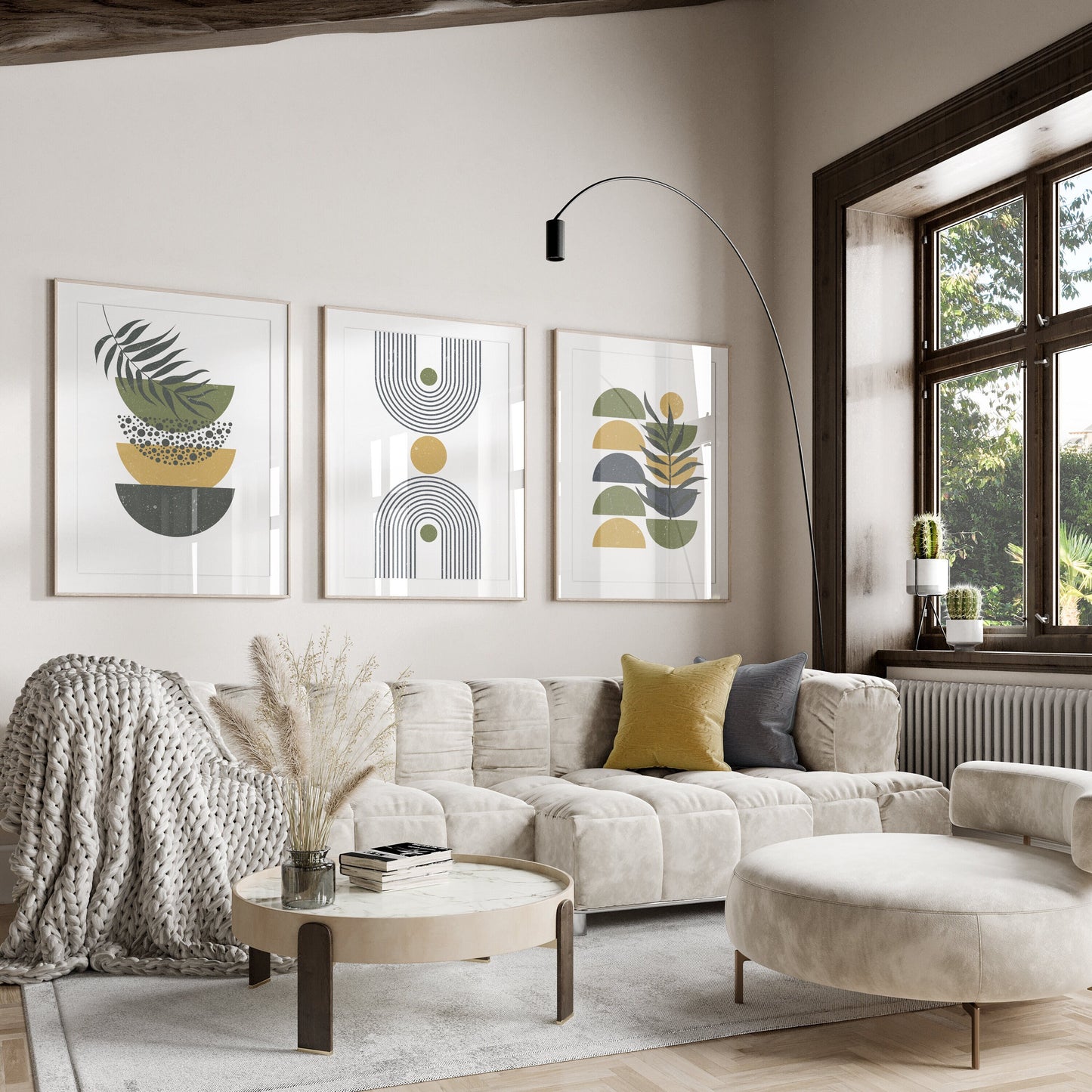 Set of 3 Modern Boho Wall Prints