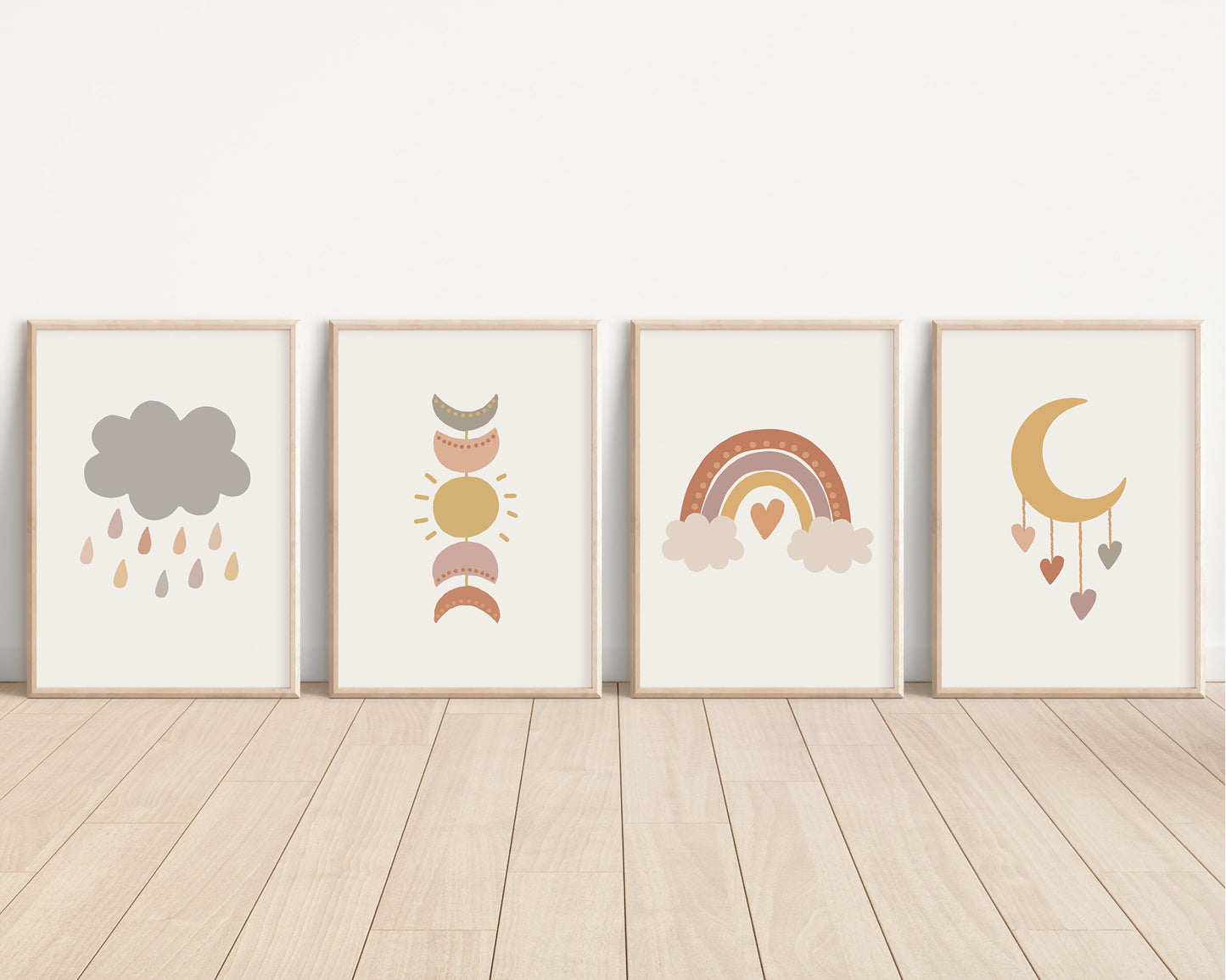 Set of 3 Boho Nursery Wall Prints