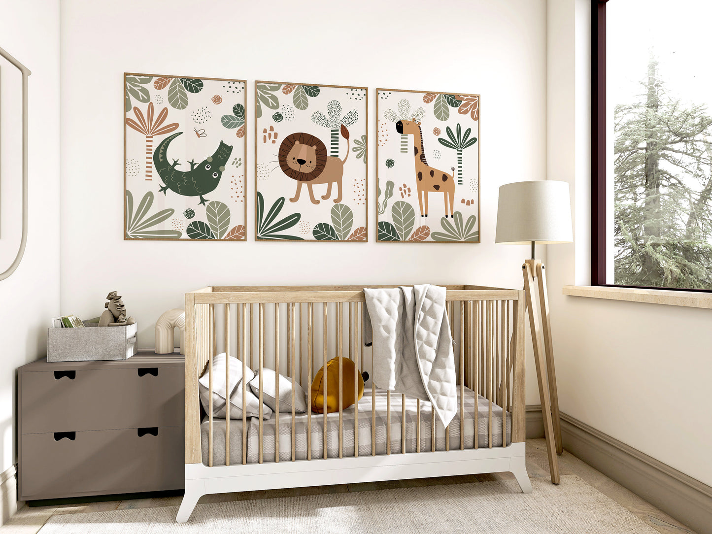 Set of 3 Jungle Nursery Wall Art Prints