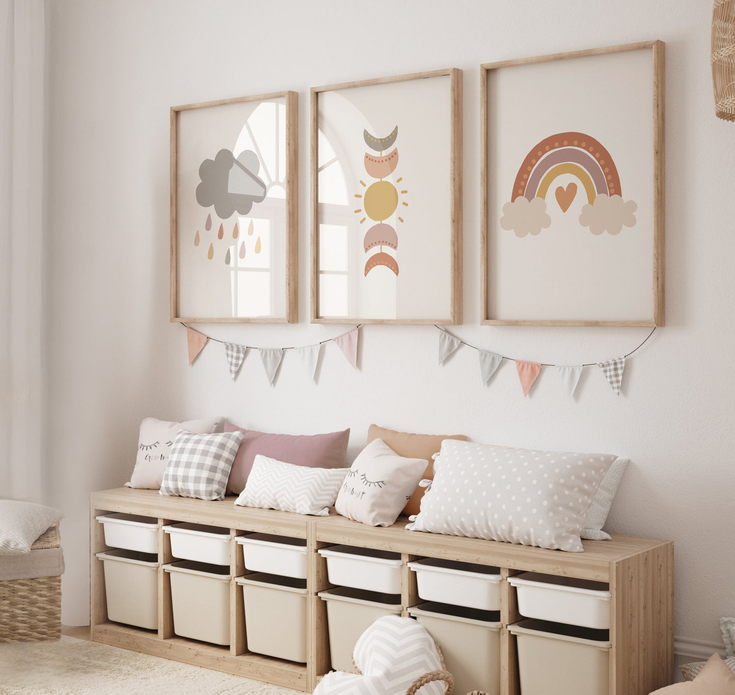 Set of 3 Boho Nursery Wall Prints