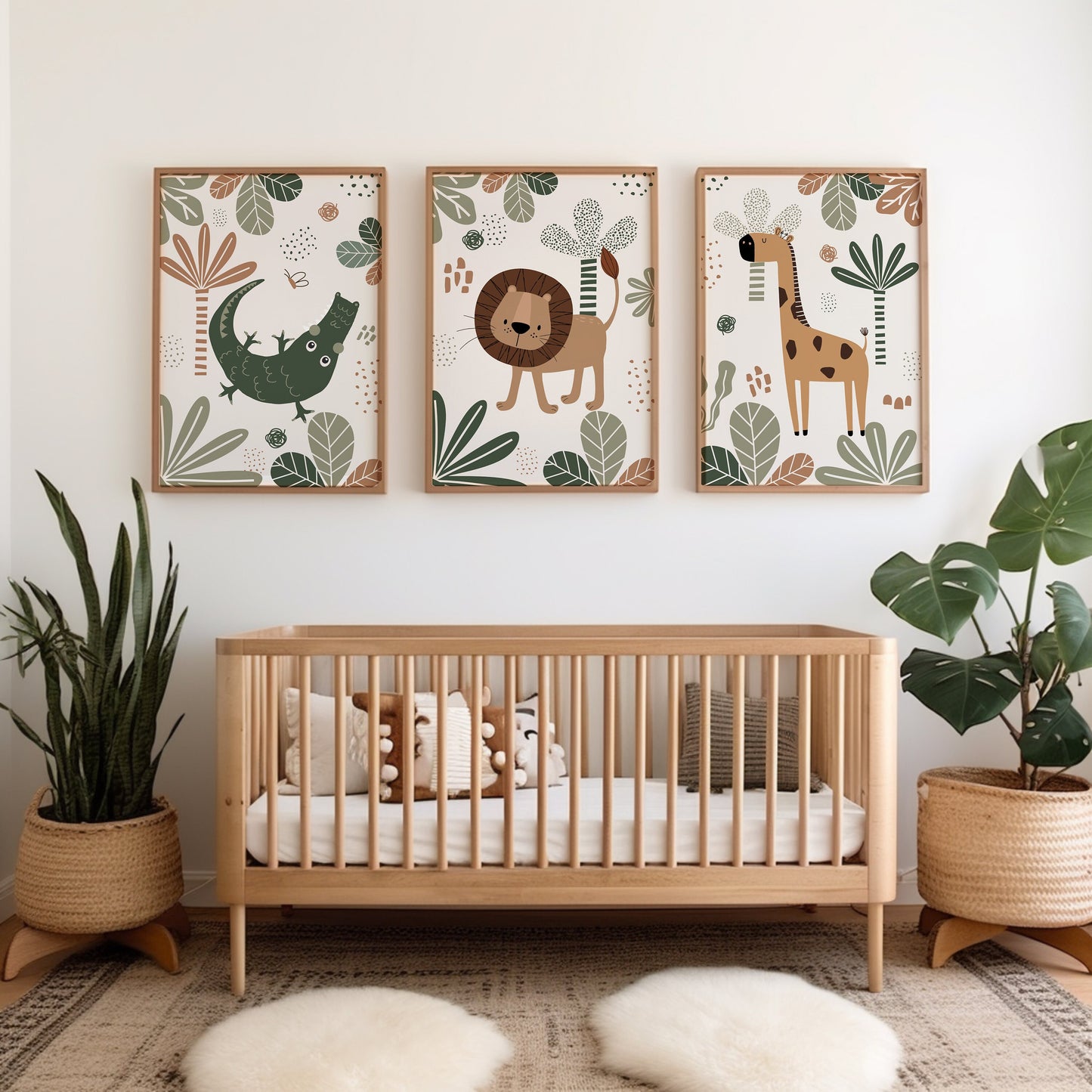 Set of 3 Jungle Nursery Wall Art Prints