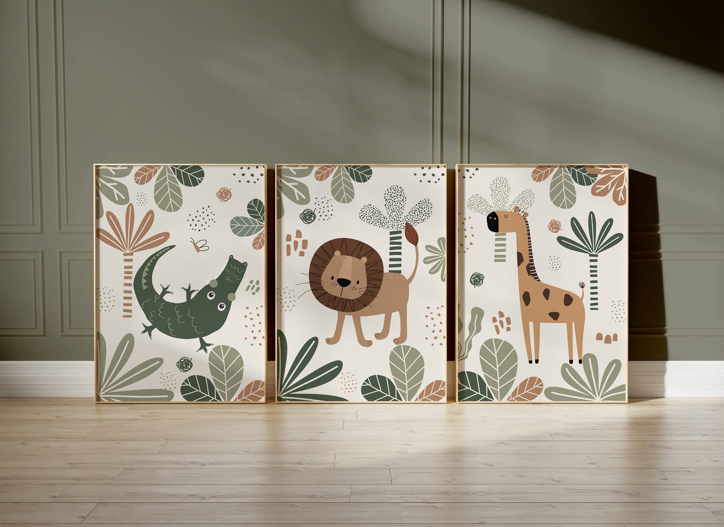 Set of 3 Jungle Nursery Wall Art Prints