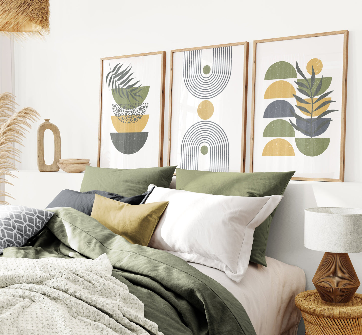 Set of 3 Modern Boho Wall Prints
