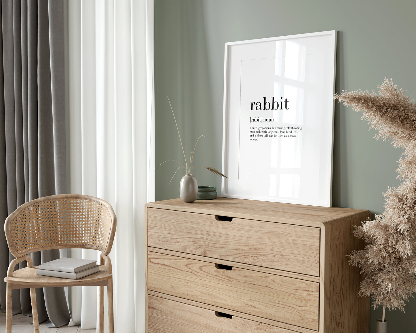 Rabbit Definition Wall Art Print