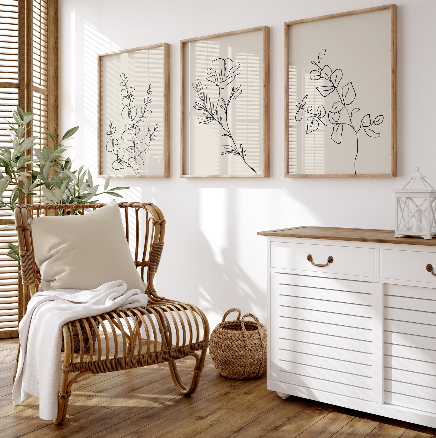Set of 3 Neutral Wall Art Prints