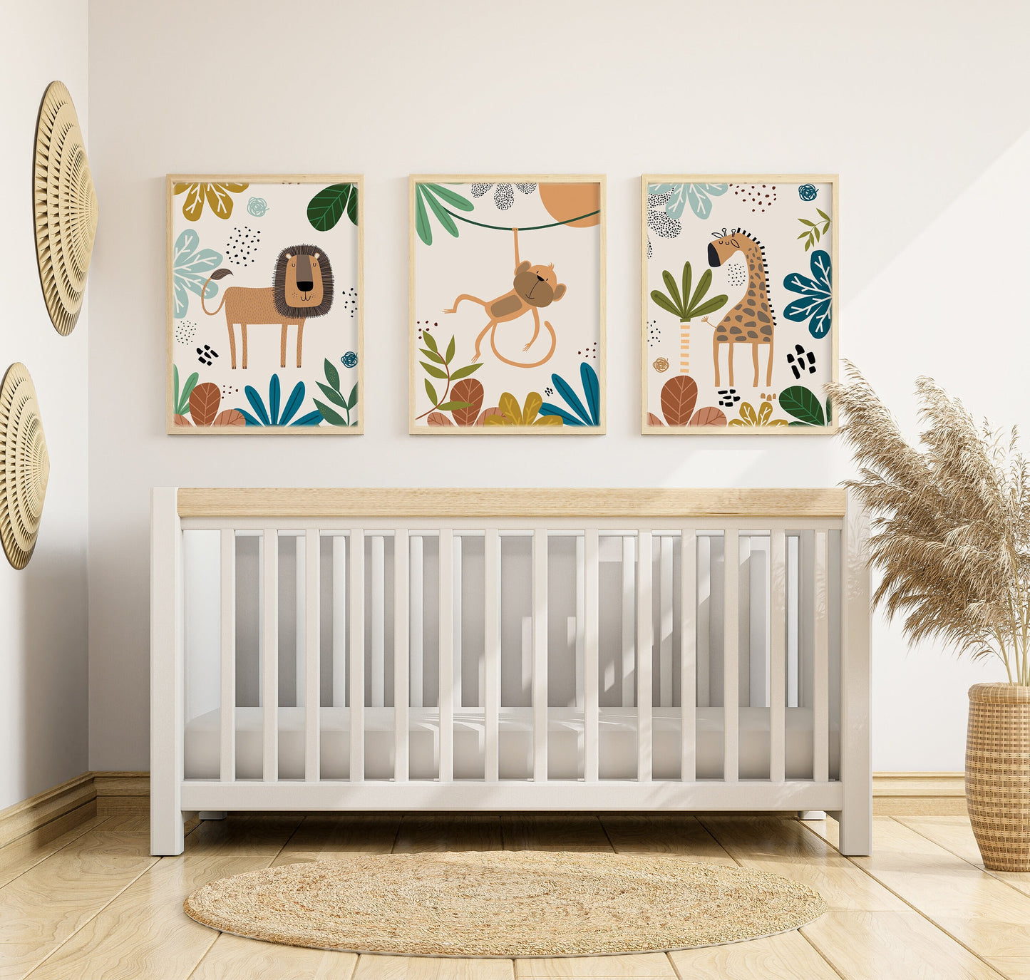 Set of 3 Boys Bedroom Safari Wall Art Prints