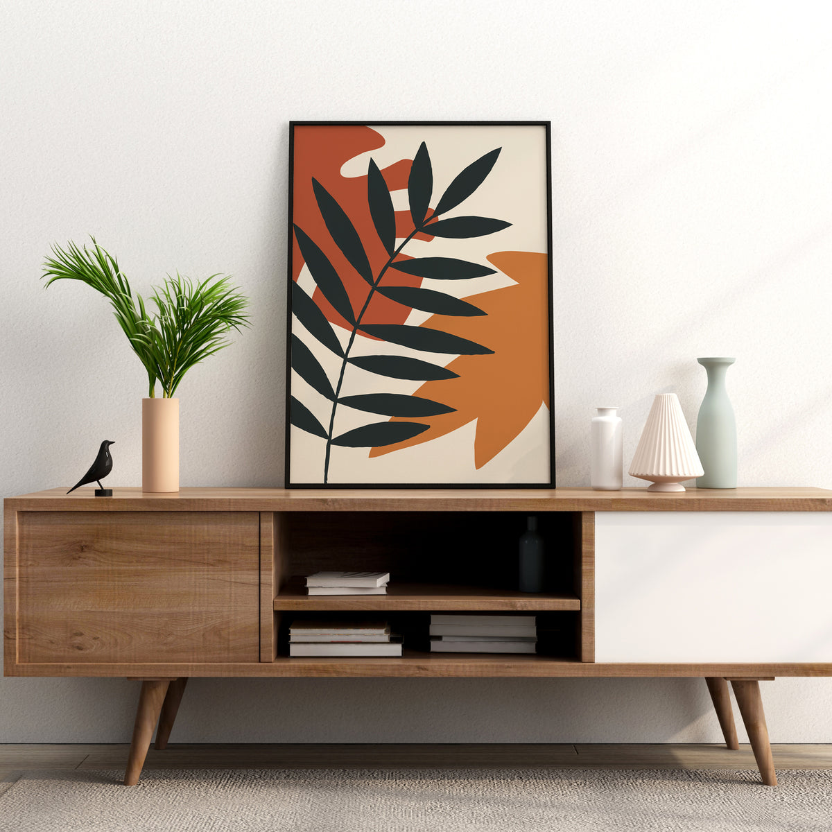 Set of 3 Autumn Leaf Abstract Wall Prints
