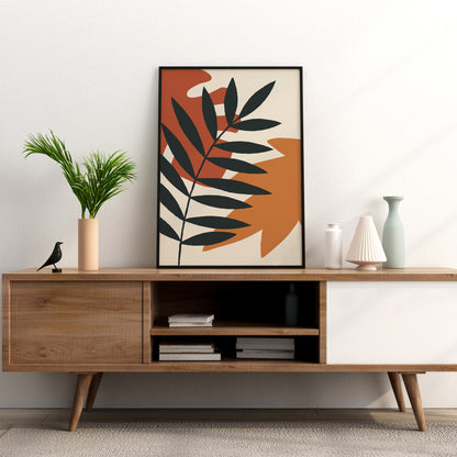Set of 3 Autumn Leaf Abstract Wall Prints