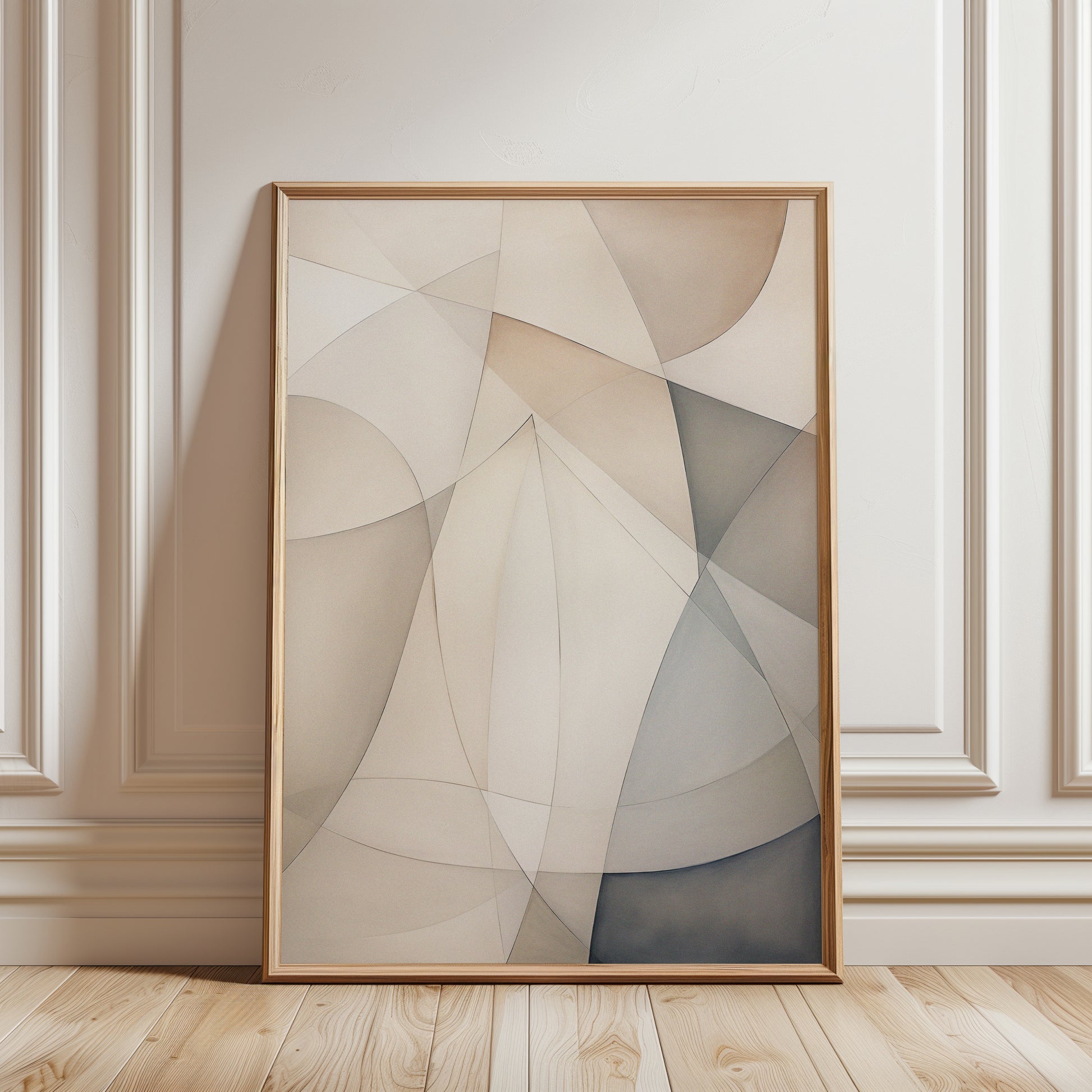 beige abstract all art print