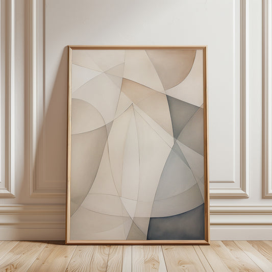 beige abstract all art print