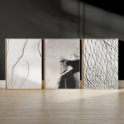 Gallery Wall Art, Set of 3 Abstract Prints