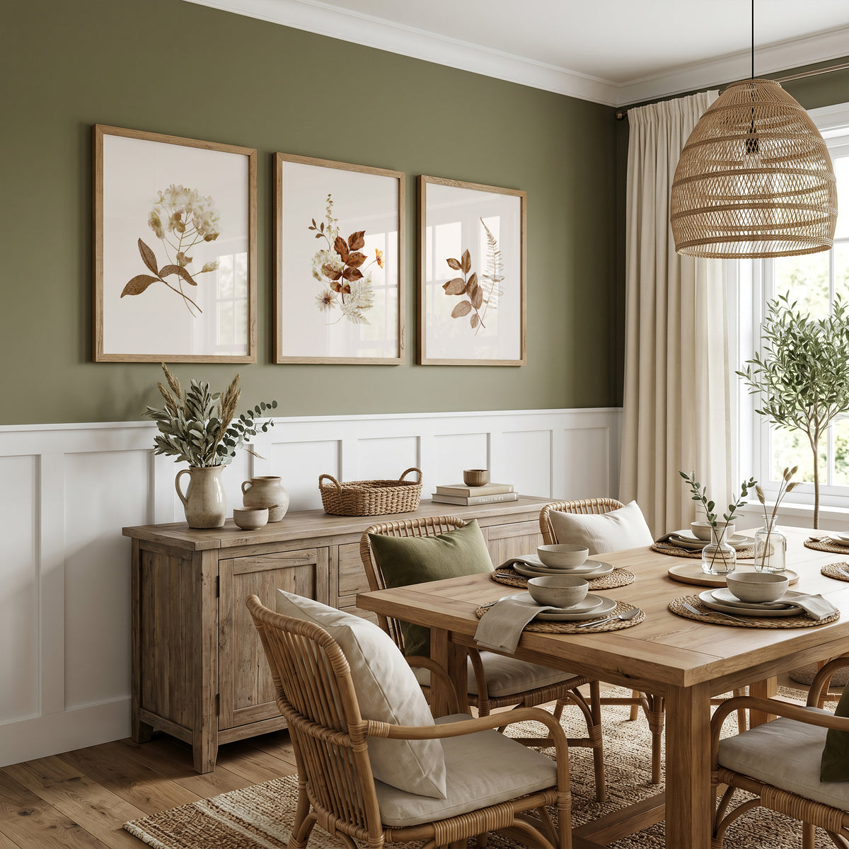 Set of 3 Autumn Botanical Wall Art Prints