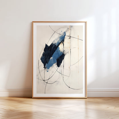 Blue Abstract Wall Art Print