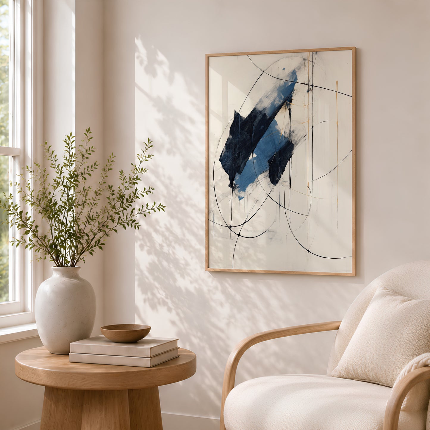 Blue Abstract Wall Art Print
