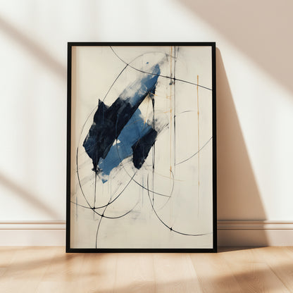 Blue Abstract Wall Art Print