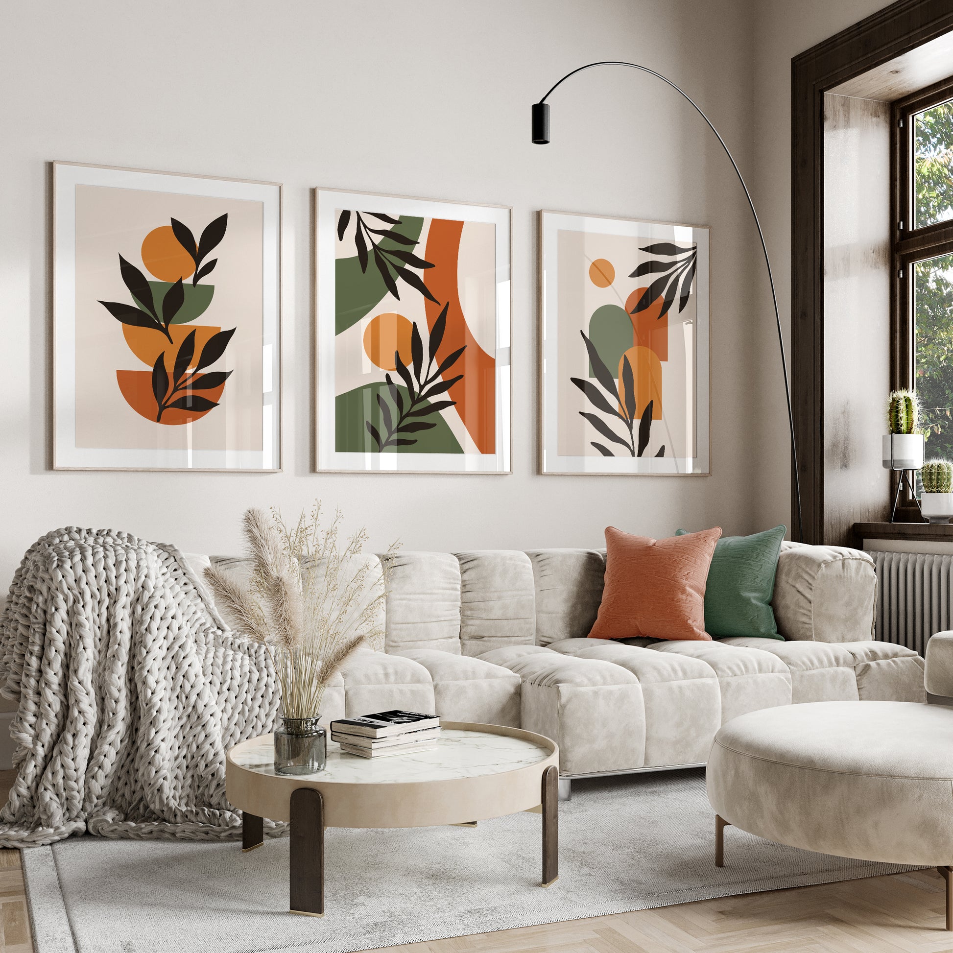 Boho living room prints