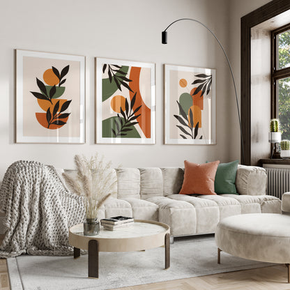 Boho living room prints