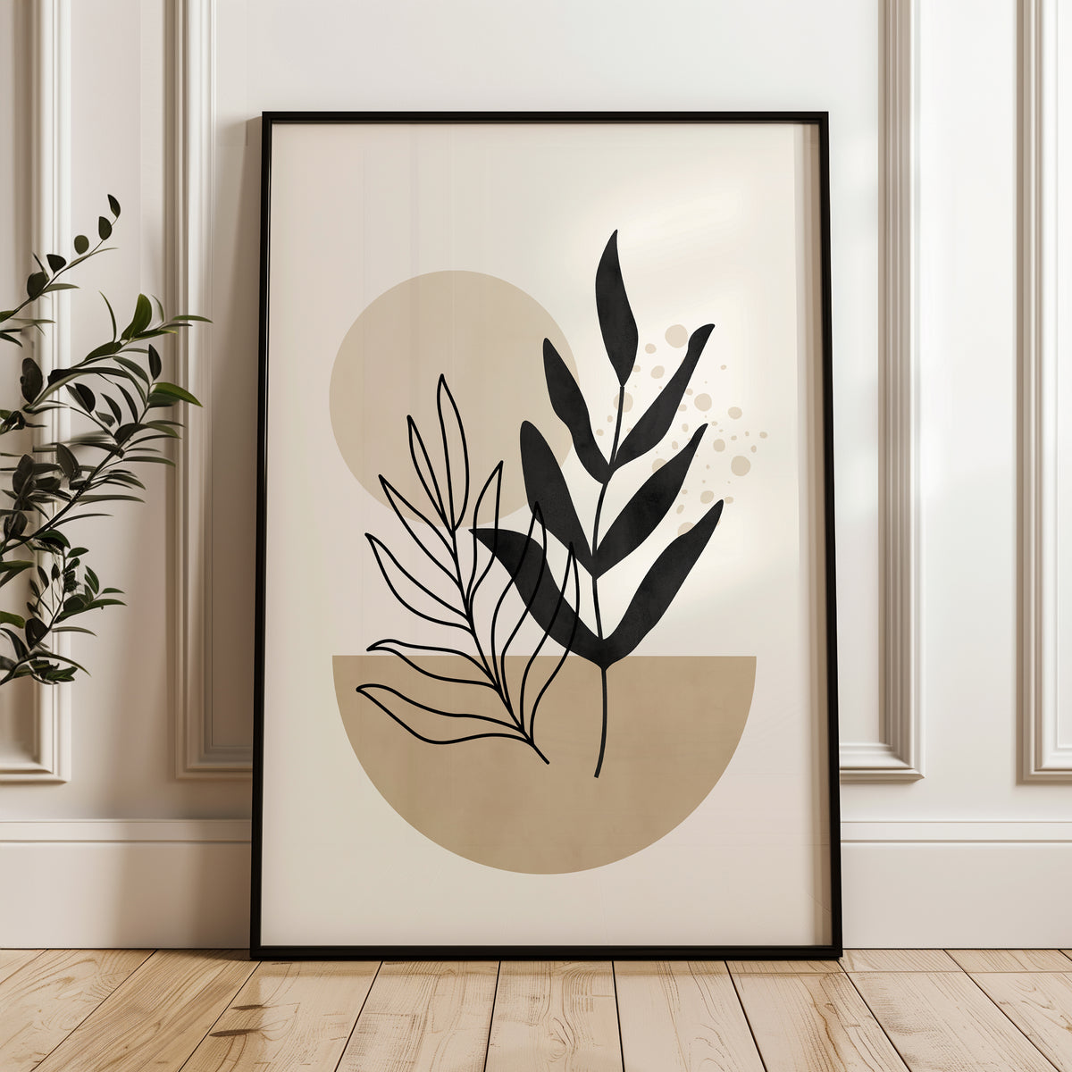 Set of 3 Neutral Boho Abstract Wall Art Prints