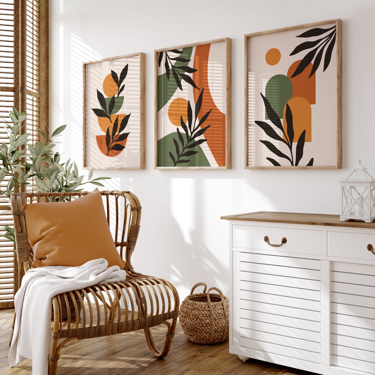 Boho wall art trio