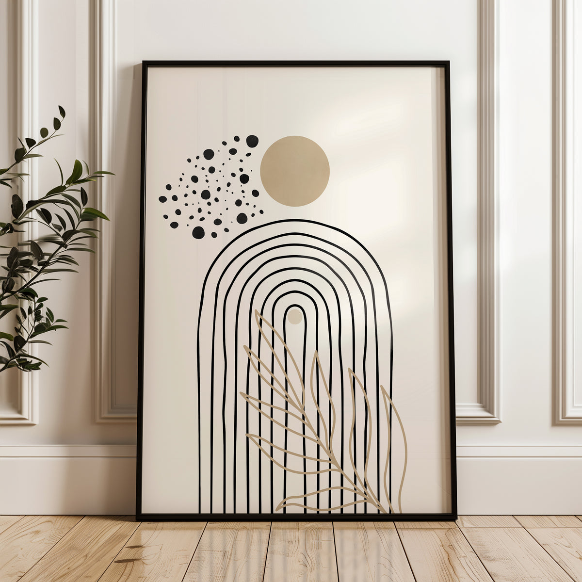 Set of 3 Neutral Boho Abstract Wall Art Prints