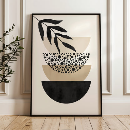 Set of 3 Neutral Boho Abstract Wall Art Prints