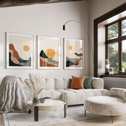 boho landscape posters for living room