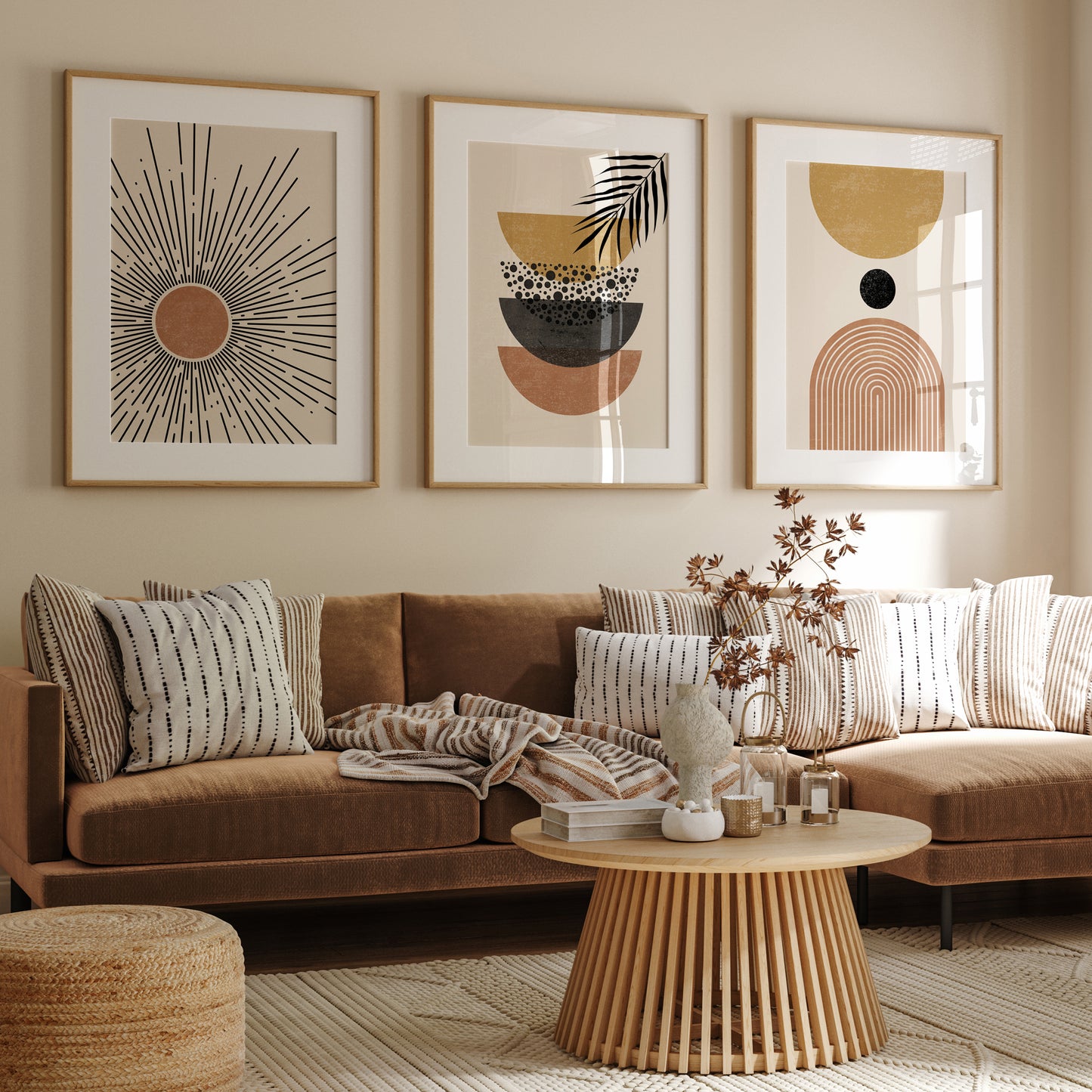Boho living room prints