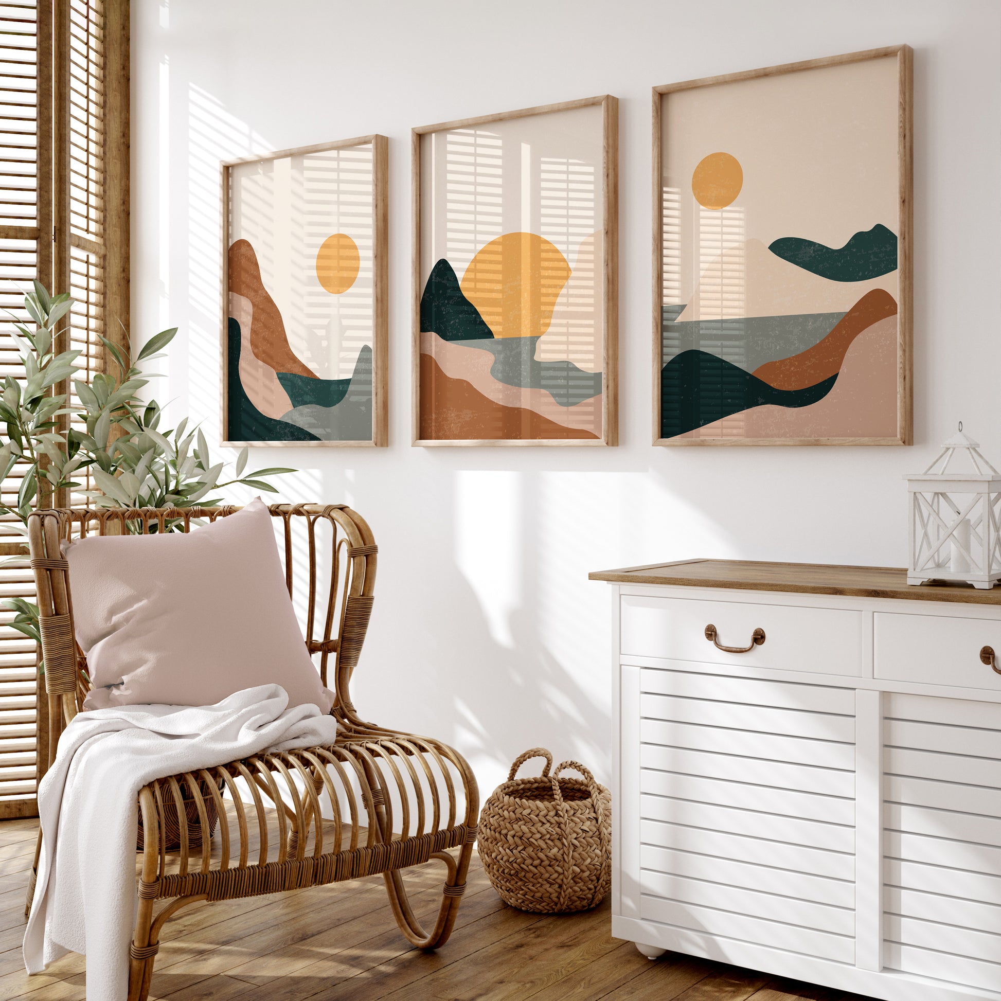 boho trio of prints